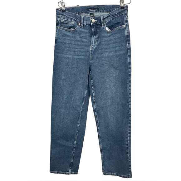Calvin Klein High Rise Straight Blue Denim Jeans - Picture 1 of 7